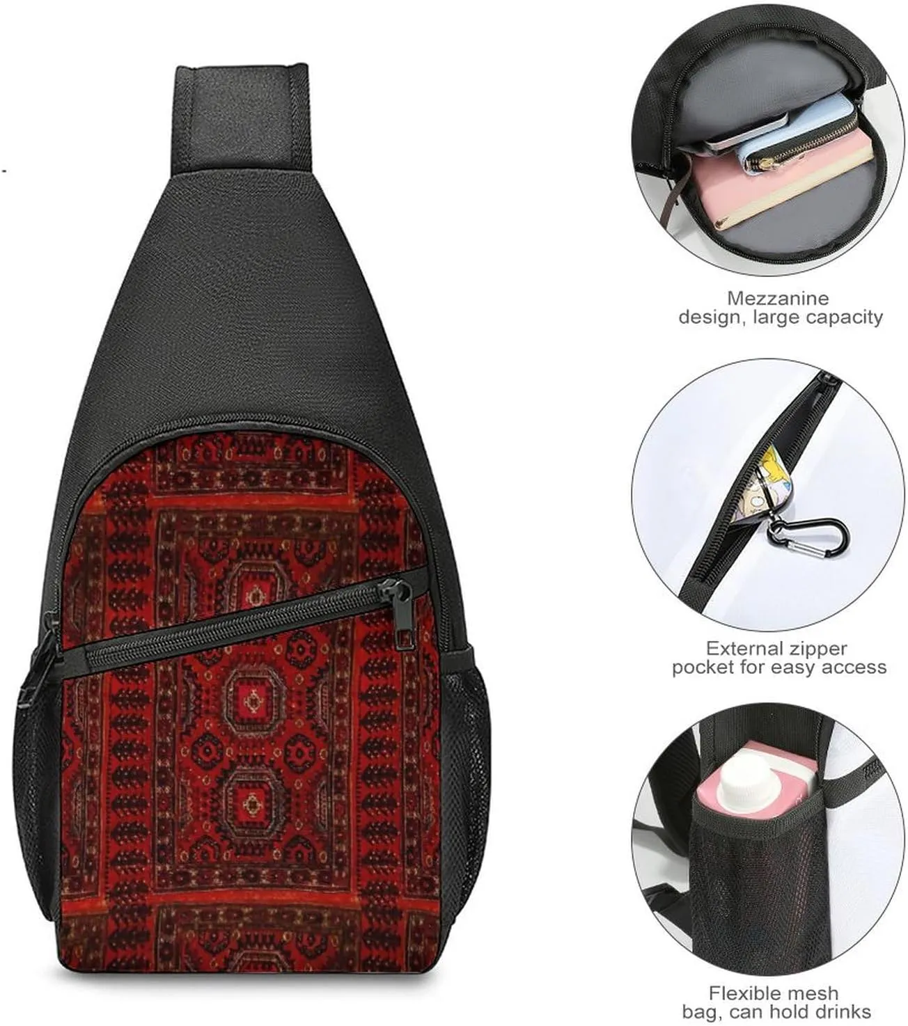 Autism Awareness Watercolor Splatter Simple And Atmospheric Large Capacity Chest Bag