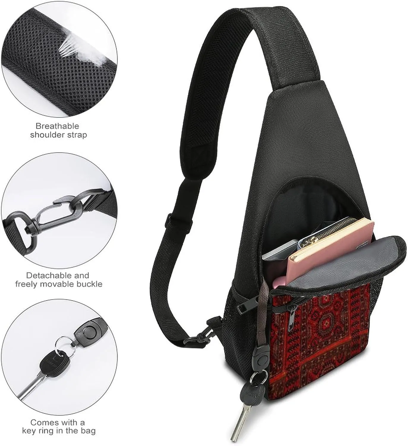 Autism Awareness Watercolor Splatter Simple And Atmospheric Large Capacity Chest Bag