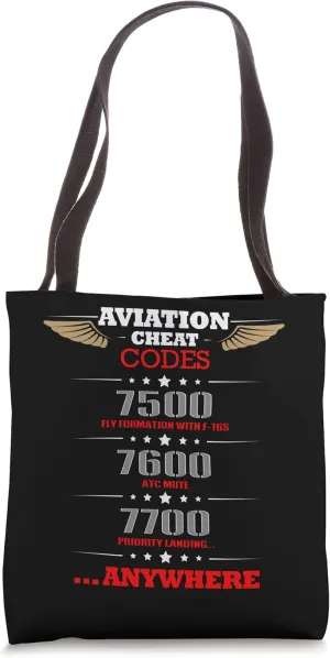 Aviation Cheating Codes Pilot Student Aircraft Transponders Tote Bag
