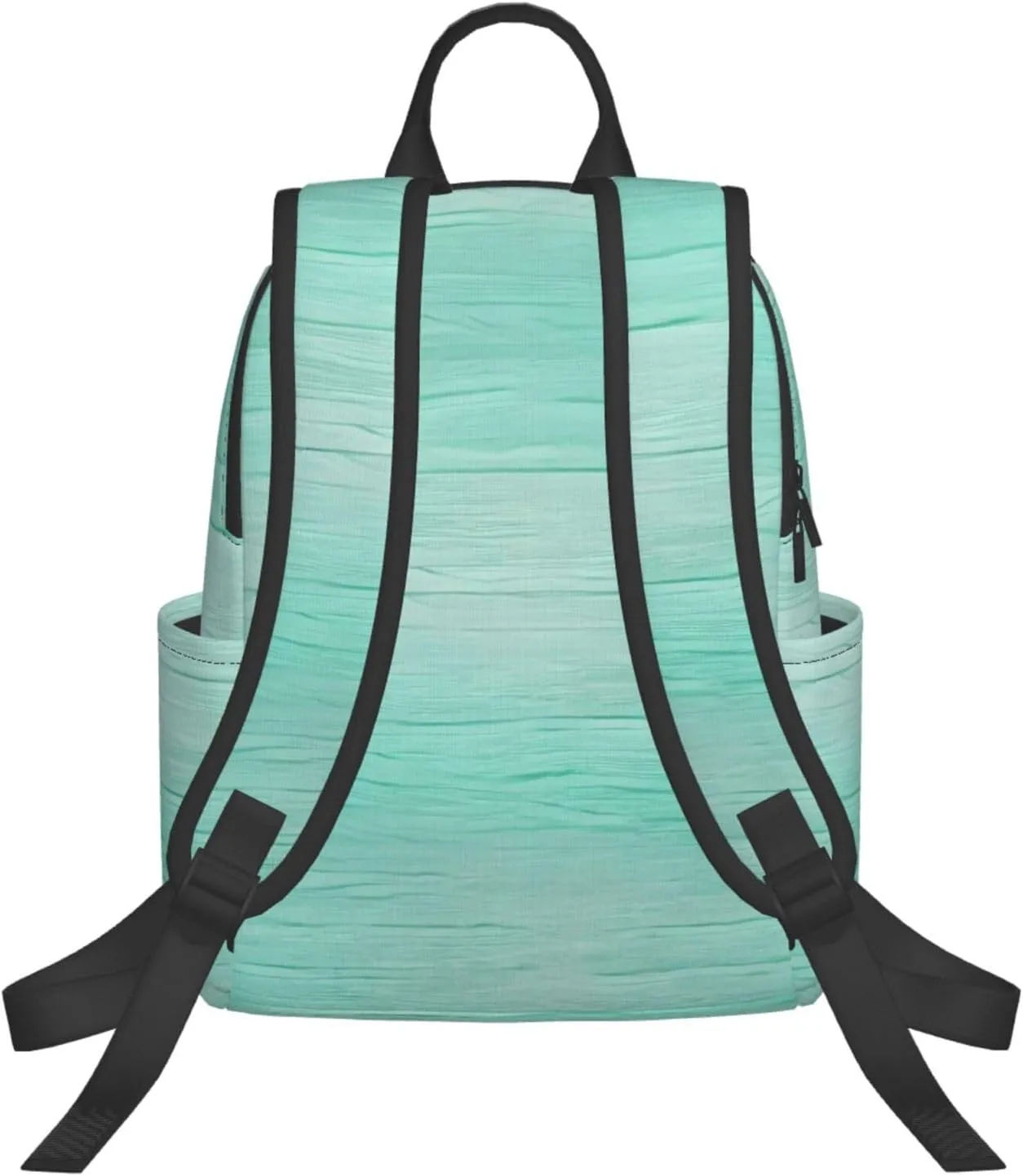 Backpack For Women Men Teal Blue Wooden Bookbag Lightweight Travel Casual Daypack Water Resistant Outdoor Hiking Sport Rucksack