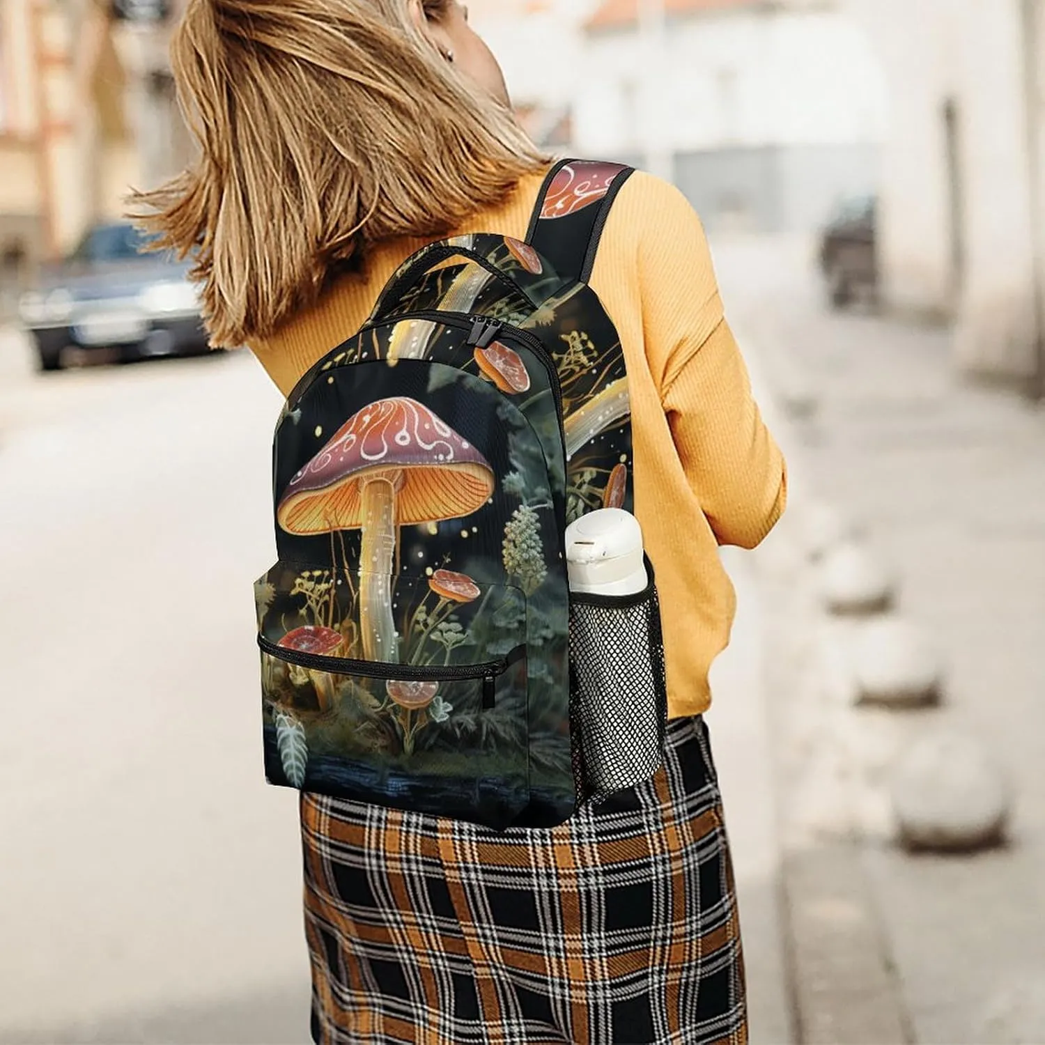 Backpacks Butterfly Mushroom Travel Bag Laptop Backpack Casual Daypack for Weekender Business Hiking