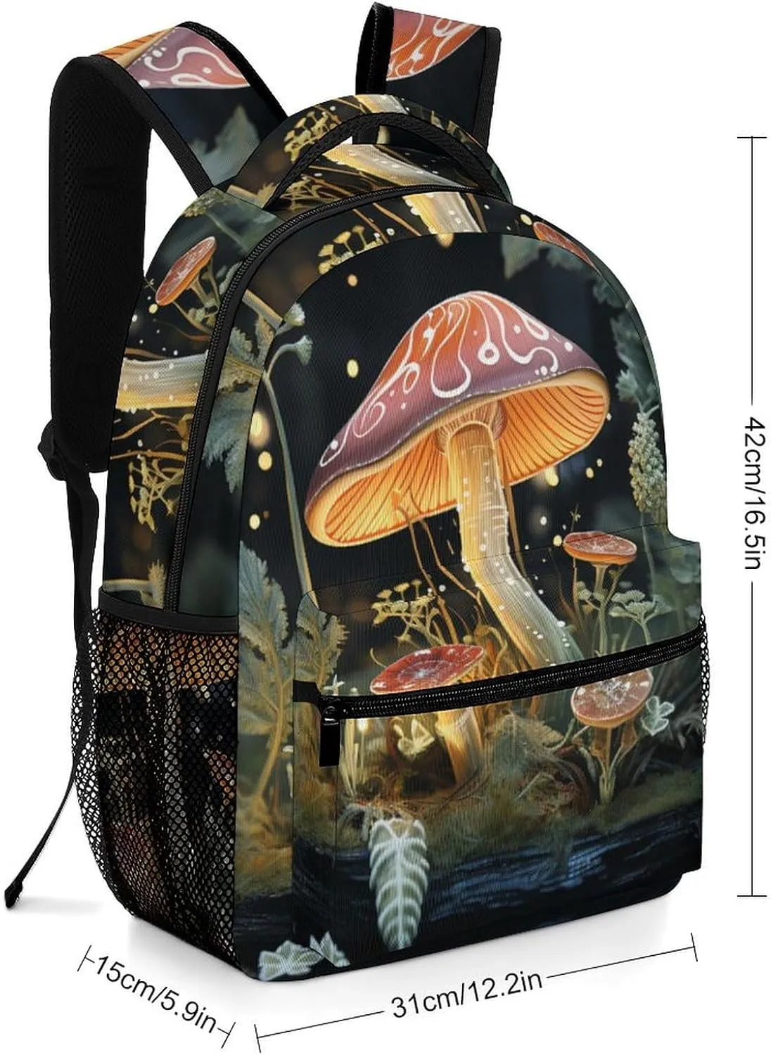 Backpacks Butterfly Mushroom Travel Bag Laptop Backpack Casual Daypack for Weekender Business Hiking