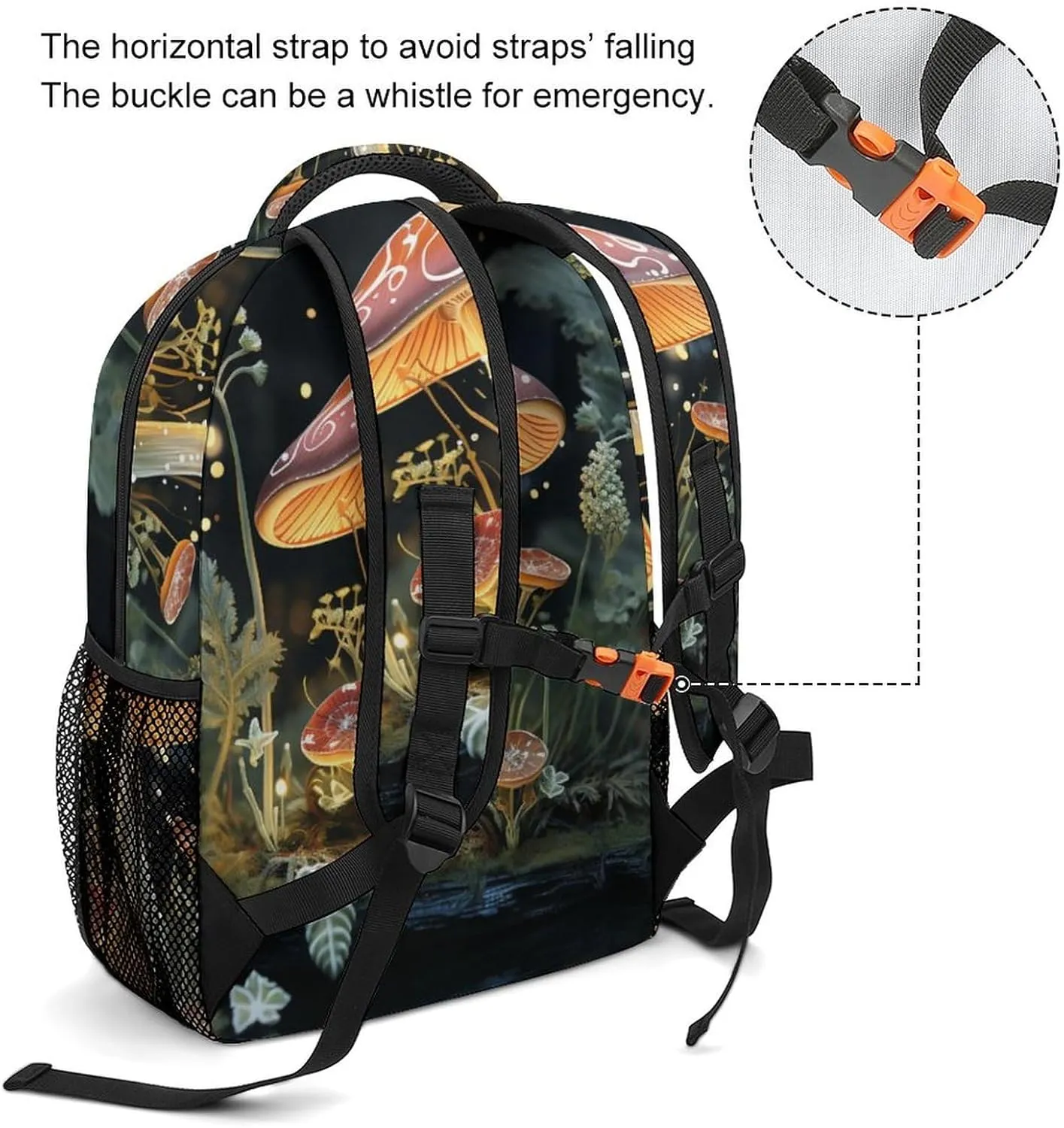 Backpacks Butterfly Mushroom Travel Bag Laptop Backpack Casual Daypack for Weekender Business Hiking