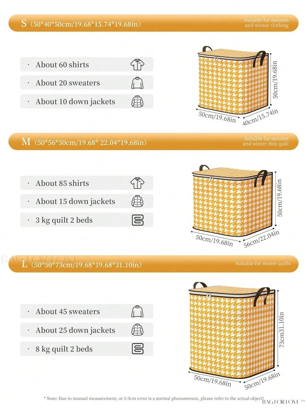 BagForLove - Home Essentials Organizer - Clothing and Sundries
