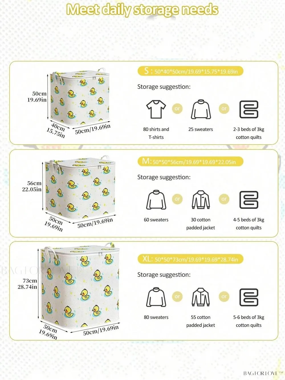 BagForLove - Home Essentials Organizer - Clothing and Sundries