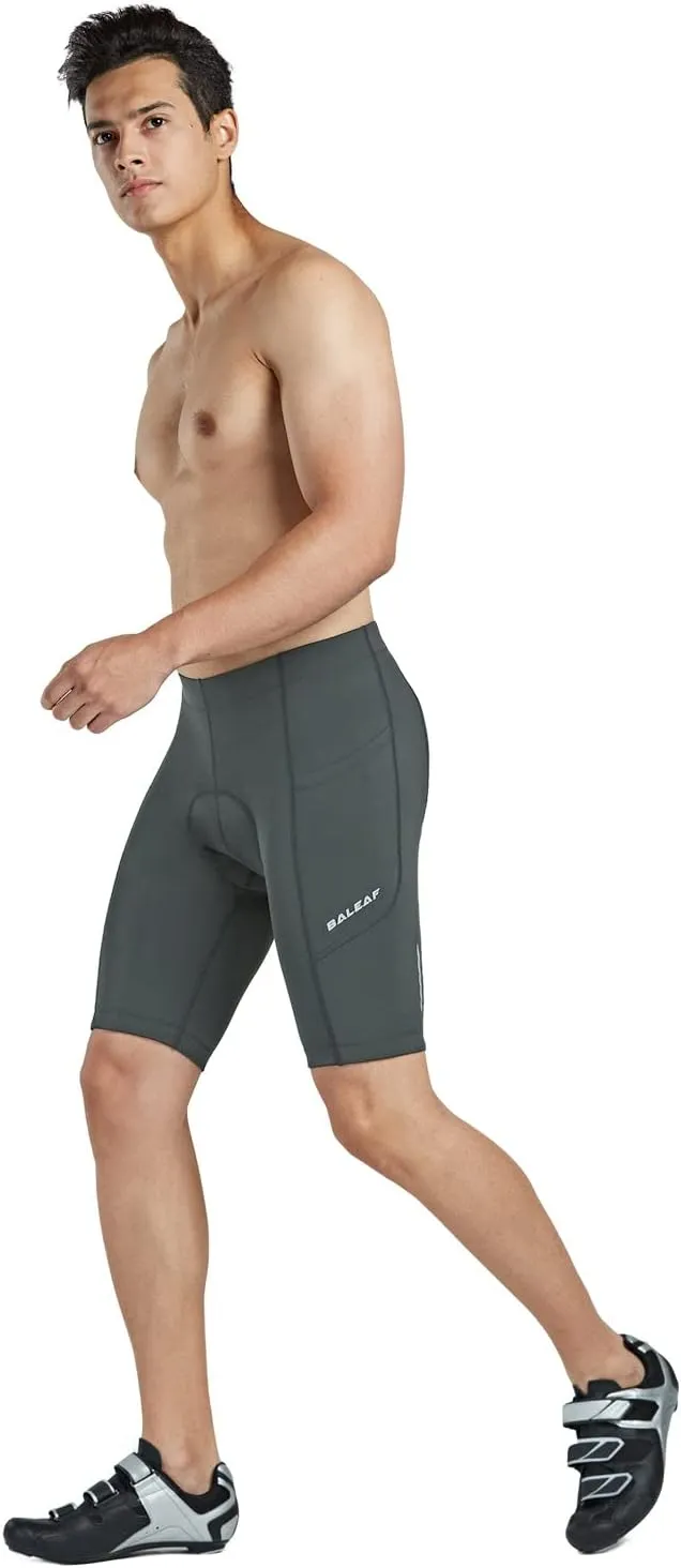 baleaf Men's Padded Bike Shorts Cycling Road Biking Riding Bicycle Cycle Wear Pockets UPF 50  MTB Accessories Tights