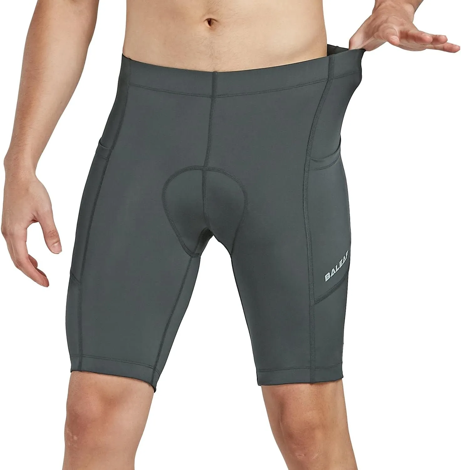 baleaf Men's Padded Bike Shorts Cycling Road Biking Riding Bicycle Cycle Wear Pockets UPF 50  MTB Accessories Tights