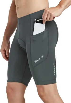 baleaf Men's Padded Bike Shorts Cycling Road Biking Riding Bicycle Cycle Wear Pockets UPF 50  MTB Accessories Tights