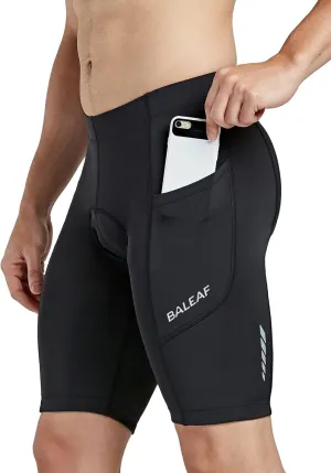 baleaf Men's Padded Bike Shorts Cycling Road Biking Riding Bicycle Cycle Wear Pockets UPF 50  MTB Accessories Tights