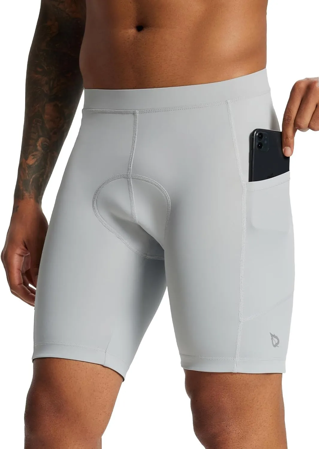 baleaf Men's Padded Bike Shorts Cycling Road Biking Riding Bicycle Cycle Wear Pockets UPF 50  MTB Accessories Tights