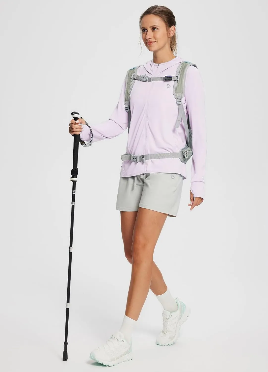 baleaf Women's Sun Protection Jacket Hoodie Clothing Lightweight Long Sleeve Sun Cover Up Shirt