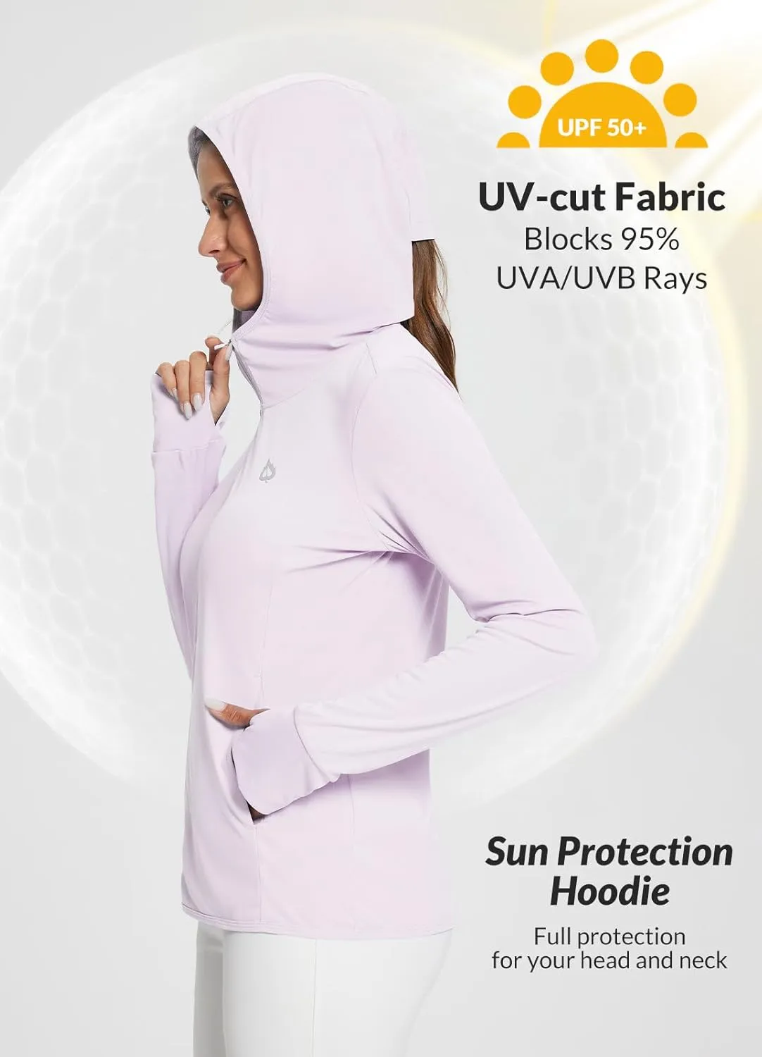 baleaf Women's Sun Protection Jacket Hoodie Clothing Lightweight Long Sleeve Sun Cover Up Shirt
