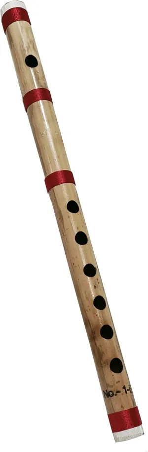 Bamboo Bansuri Flute B Key 7 Holes Fipple Woodwind Clarinet Bamboo Quena Indian Musical Instrument Gift, Birthday Gift Length Size- 14" inch