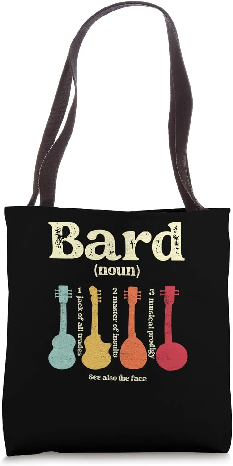 Bard Class Tabletop Definition Musical Prodigy Instrument Tote Bag