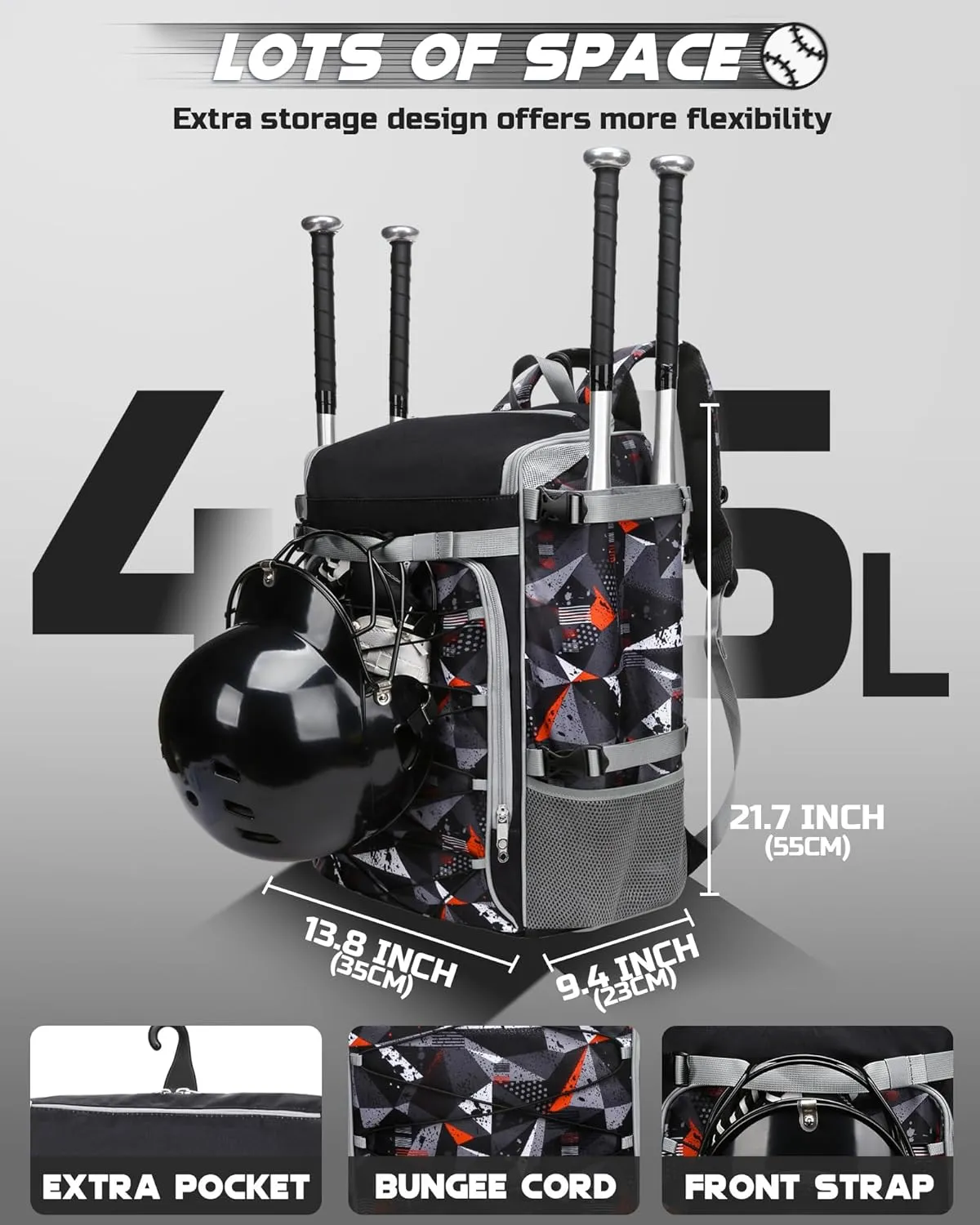Baseball Softball Catchers Gear Bag for Helmet Chest Protector Leg Guards Cleats Large Baseball Softball Bat Backpack for Boys Girls Catchers Equipment Bag for Youth Adult