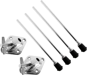 Bass Drum Legs Drum Stands Leg Professional Stable Anti Skid, Metal, Bass Drum Feet for Precussion Instrument Drum Replace, 2 Set