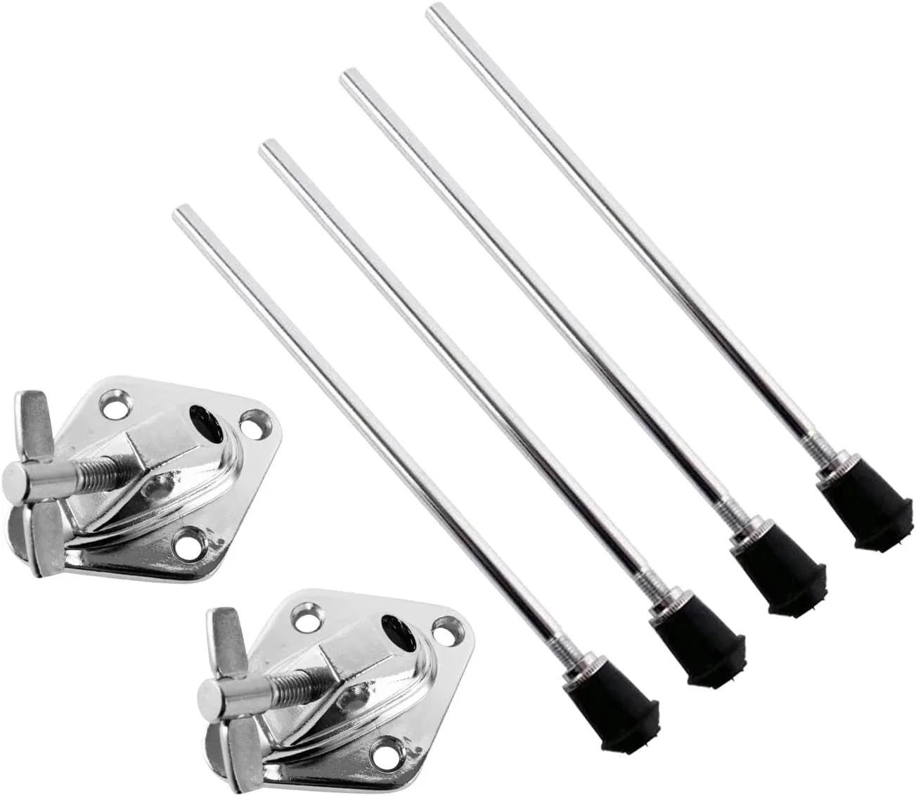 Bass Drum Legs Drum Stands Leg Professional Stable Anti Skid, Metal, Bass Drum Feet for Precussion Instrument Drum Replace, 2 Set