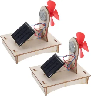 BESPORTBLE 2 Sets Science Experiment Projects for Bots Fan Solar Science Project Teaching Prop Assemble Experiments Educational Engineering Experiments Wooden