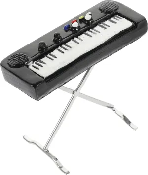 BESPORTBLE Miniature Electronic Organ Model Realistic Desktop Musical Instrument for Dollhouse Decor Glossy Finish Present for Friends Adorn Your Miniature Scenes