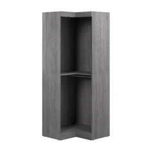 Bestar Pur 33 W Corner Closet Organizer - Bark Grey|Organisateur de garde-robe en coin Pur de Bestar de 33 po (L) - gris écorce
