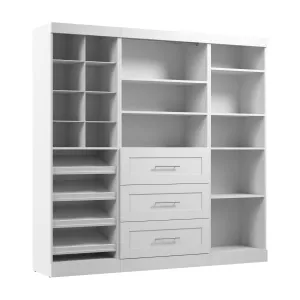 Bestar Pur 86 W Closet Organizer System - White|Système d’organisateur de garde-robe Pur de Bestar de 86 po (L) - blanc