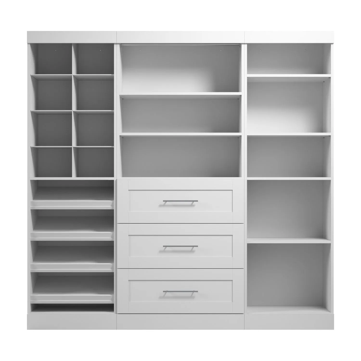Bestar Pur 86 W Closet Organizer System - White|Système d’organisateur de garde-robe Pur de Bestar de 86 po (L) - blanc