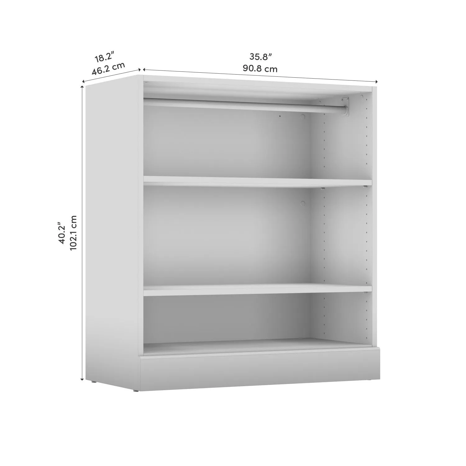 Bestar Versatile 36 W Small Closet Organizer - Walnut Grey|Petit organisateur de garde-robe Versatile de Bestar de 36 po (L) - gris noyer