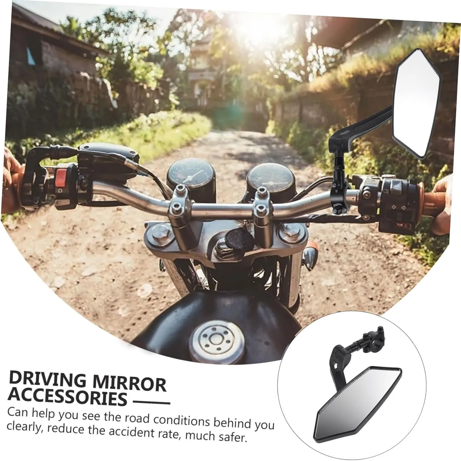 Bicycle Rearview Mirror High Definition Flat Reflective Mirror for Mountain Bike Easy Installation Stable and Reliable Accessory for Safe Riding Outdoors