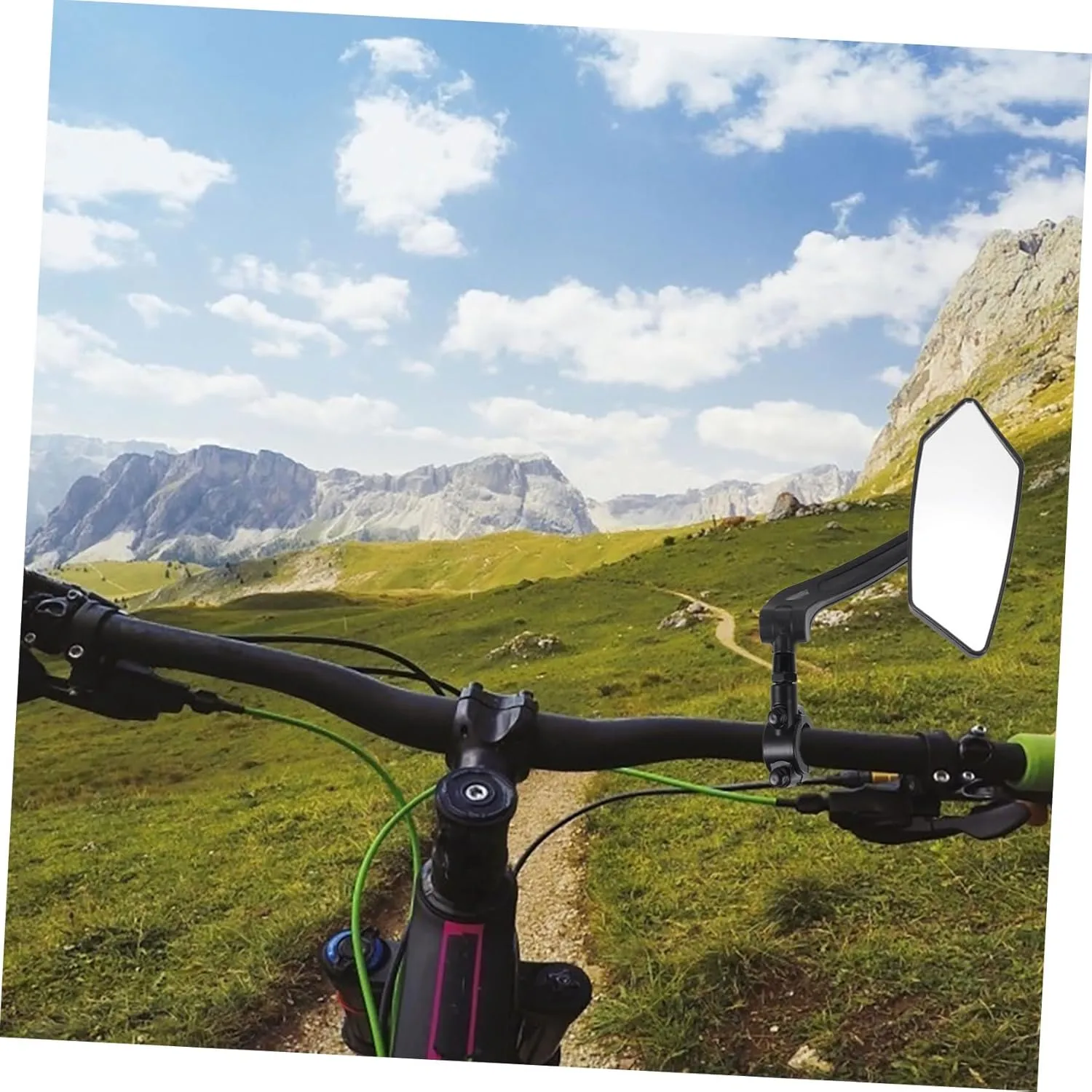 Bicycle Rearview Mirror High Definition Flat Reflective Mirror for Mountain Bike Easy Installation Stable and Reliable Accessory for Safe Riding Outdoors