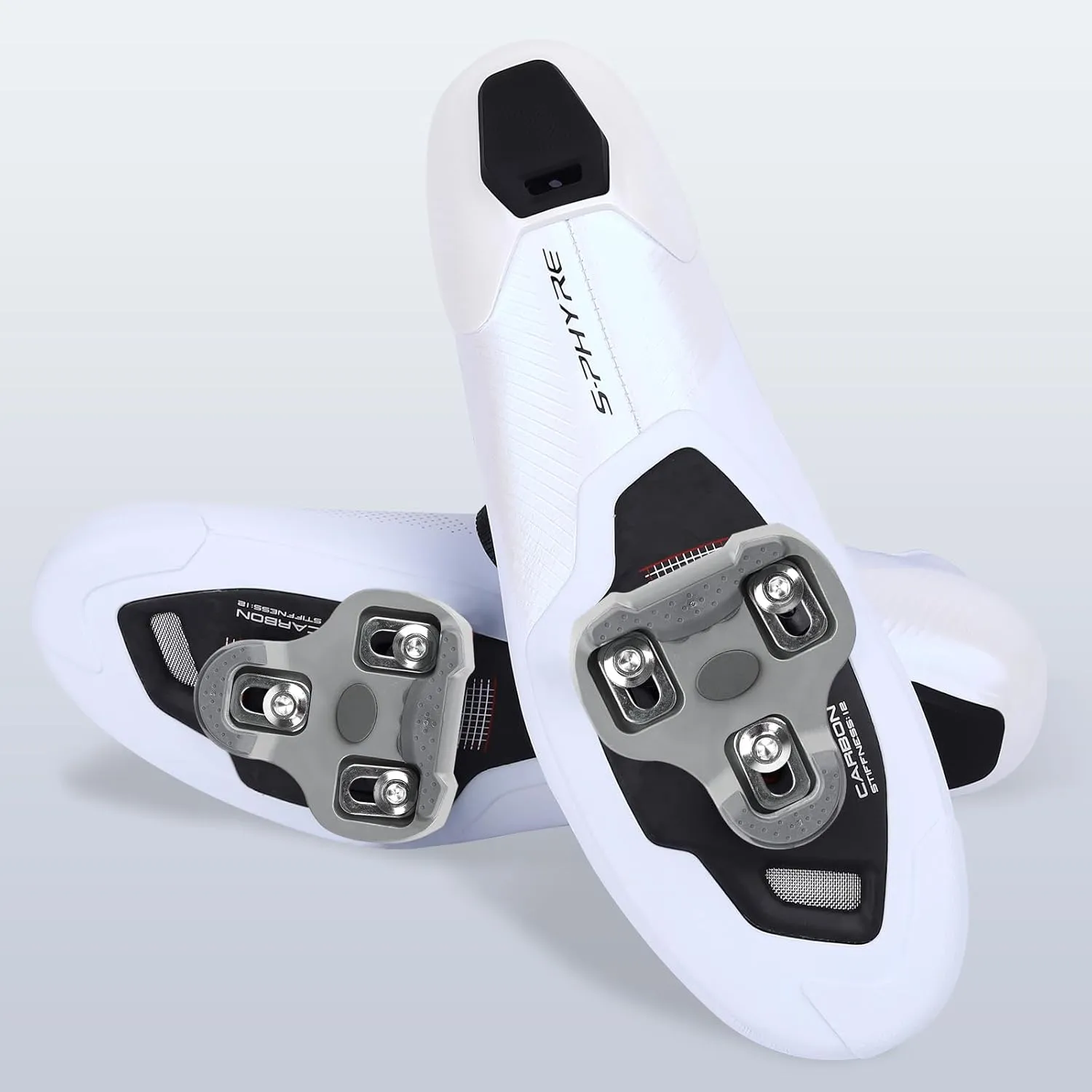 Bike Cleats Compatible with Look KEO Cleats for Indoor Peloton Outdoor Cycling Road & Bicycle Clips Clipless Spinning Cycle Shoes.Top Power Transfer, Customizable Stability
