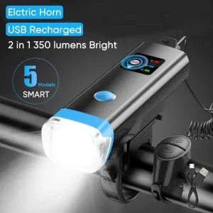 Bike Horn Light Front Bicycle Lighting Bicycle Lamps with Electric