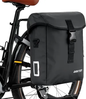 Bike Panniers Waterproof Electric Bike Rear Rack Bag 13L Capacity For Ebike Rear Seat Bicycle Panniers for Cycling Traveling Commuting