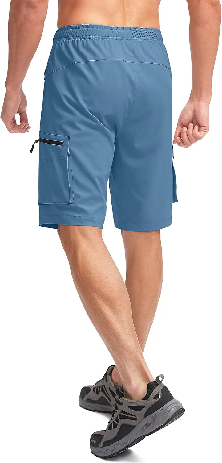 Bikewa Men's Mountain Bike Shorts 3D Padded Loose-fit Biking Riding Cycling Bicycle Biker Shorts Zipper Pockets