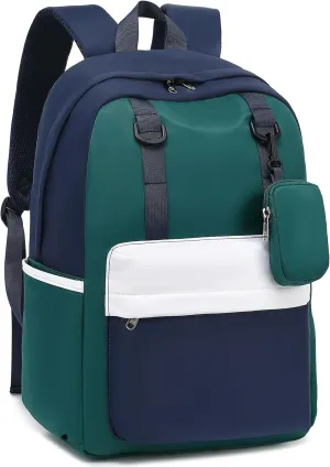 Bluboon Backpack for School Boys Girls Elementary Bookbag Kids Lightweight Casual Bags Sets with Small Coin Purse, 17 inch, fit 3-12