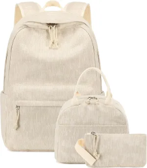 Bluboon Teens Backpack Set Girls School Backpack Lunch Box Pencil Bags Student Bookbags 3 in 1