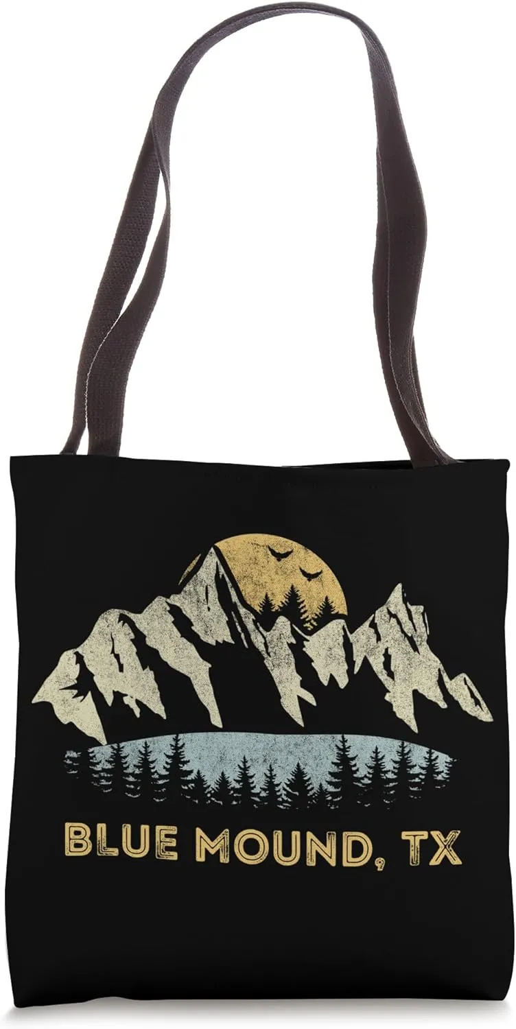 Blue Mound Texas Mountain Sunset Sunrise TX Tote Bag