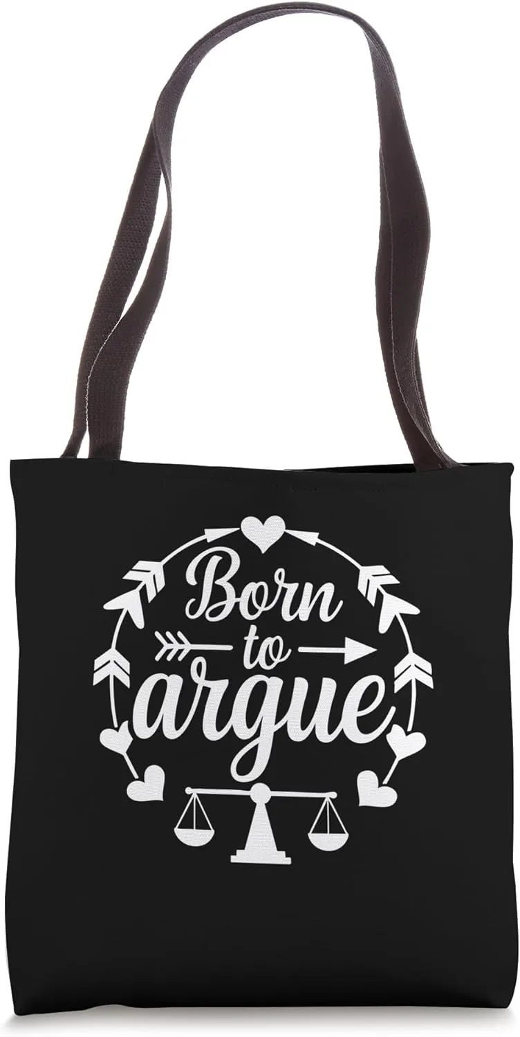 Born to Argue Funny Lawyer Future Attorney for Law Students Tote Bag