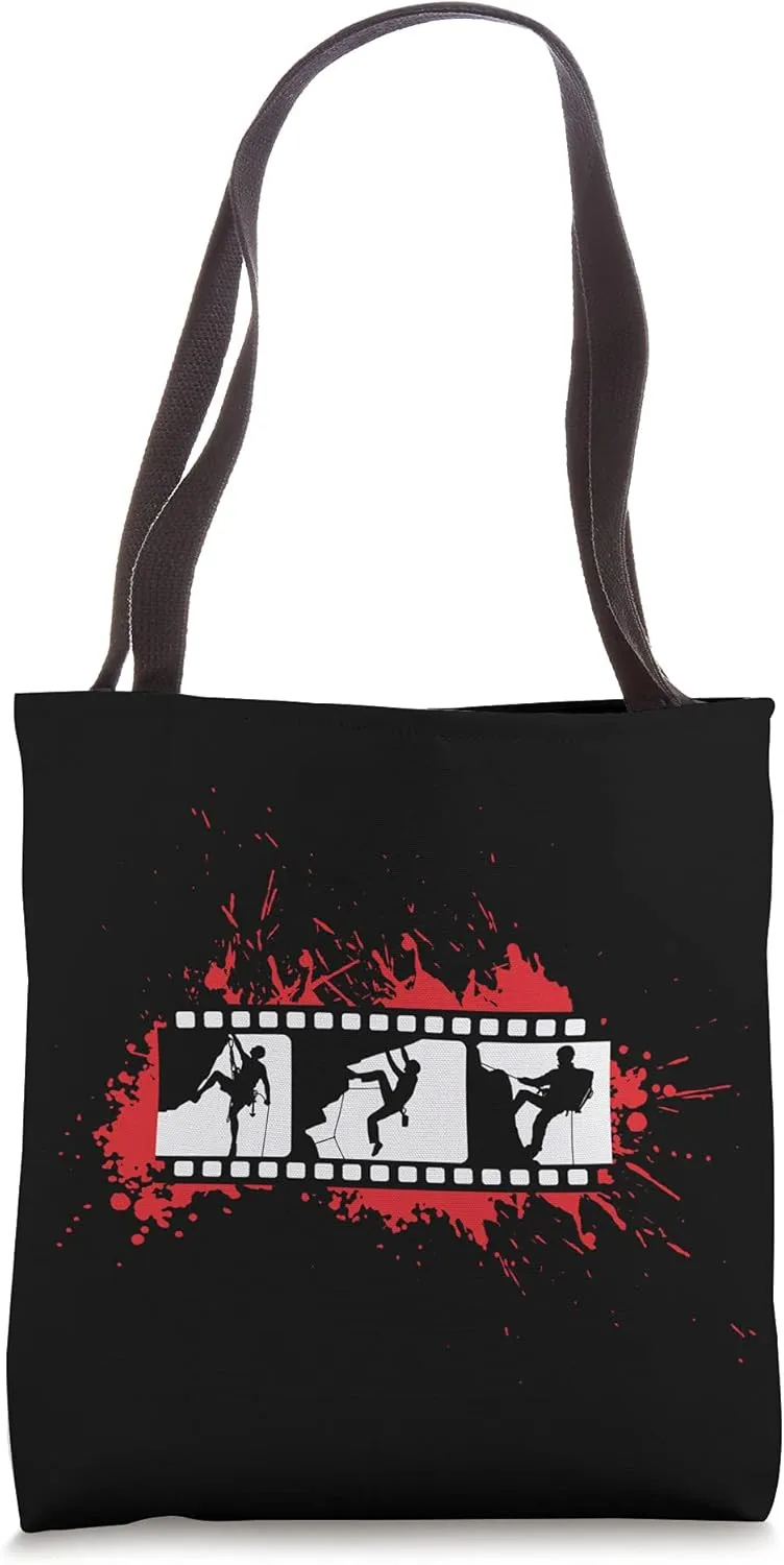 Bouldering Climbing Climber Boulder Alpinist Mountain Nature Tote Bag