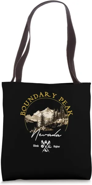 Boundary Peak Retro Vintage Apparel - Boundary Peak Souvenir Tote Bag