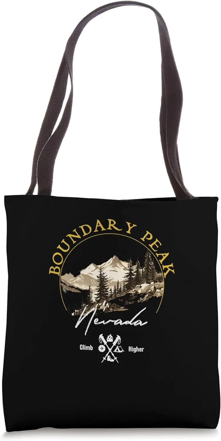 Boundary Peak Retro Vintage Apparel - Boundary Peak Souvenir Tote Bag