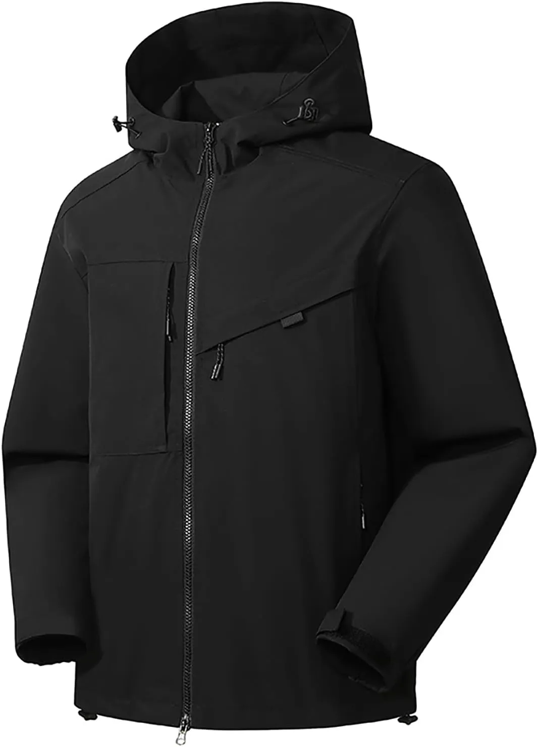 BOXIACEY Rain Jacket Women Lightweight Packable Hooded Rain Coat Windbreaker Plus Size Waterproof Raincoat with Pockets