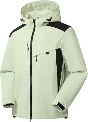 BOXIACEY Rain Jacket Women Lightweight Packable Hooded Rain Coat Windbreaker Plus Size Waterproof Raincoat with Pockets