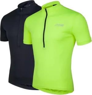 bpbtti Men's Cycling Jersey Short Sleeve Bike Biking Shirts with Half Front Zipper & 3-Rear Pockets