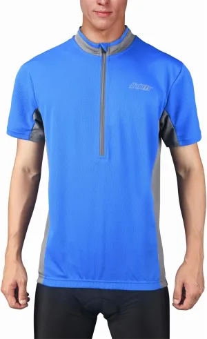 bpbtti Men's Cycling Jersey Short Sleeve Bike Biking Shirts with Half Front Zipper & 3-Rear Pockets
