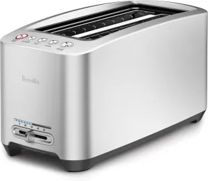 Breville Die-Cast Long Slot Smart Toaster 4 Slice BTA830XL, Brushed Stainless Steel