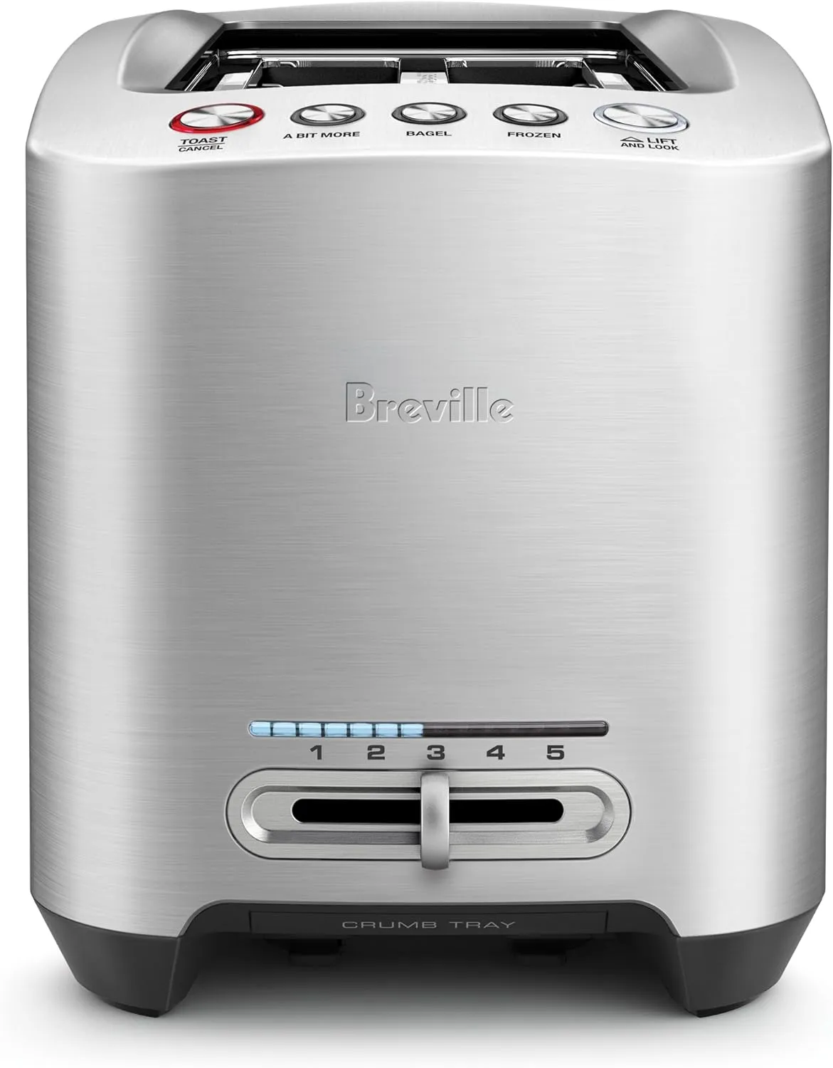 Breville Die-Cast Long Slot Smart Toaster 4 Slice BTA830XL, Brushed Stainless Steel