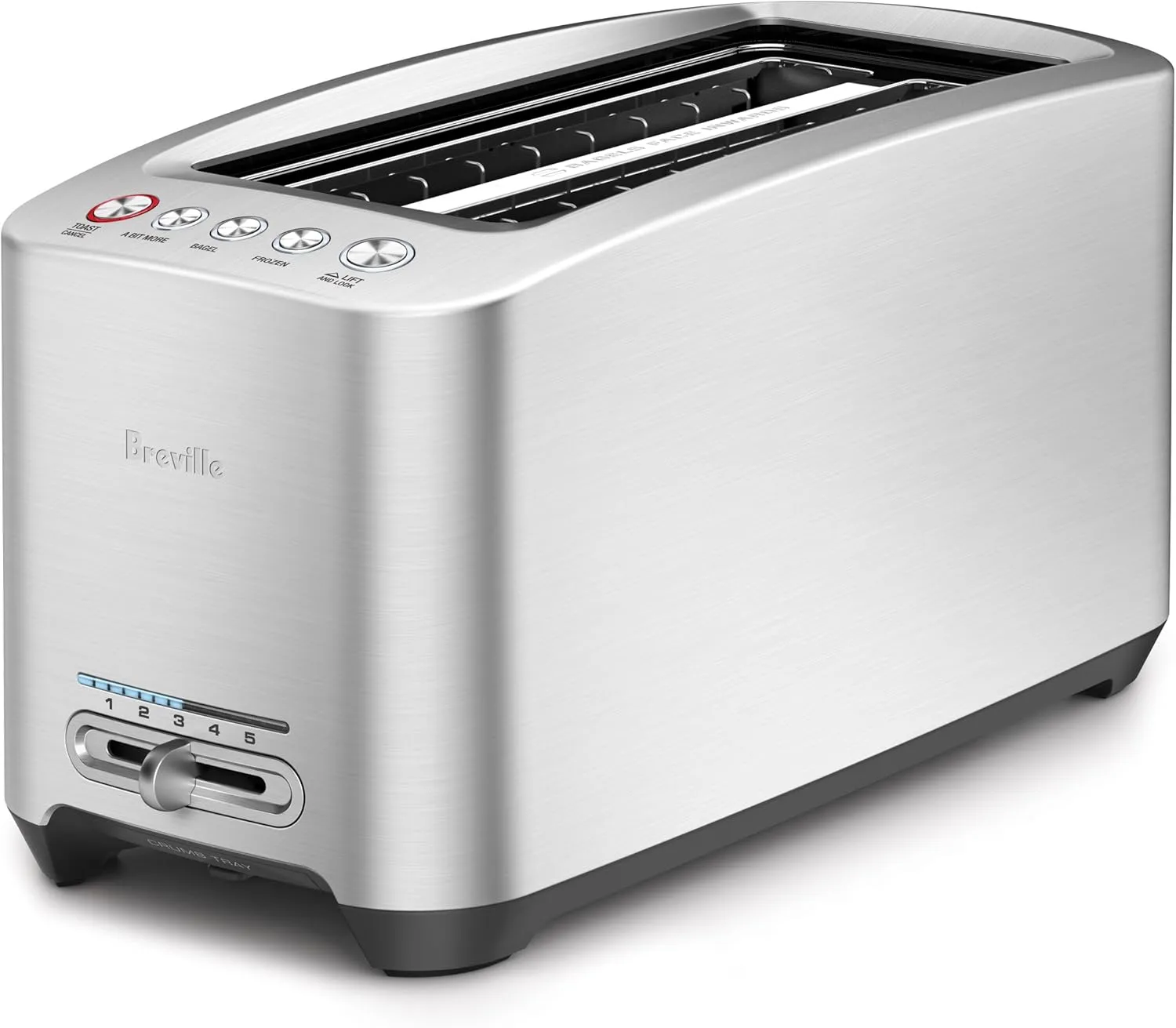 Breville Die-Cast Long Slot Smart Toaster 4 Slice BTA830XL, Brushed Stainless Steel