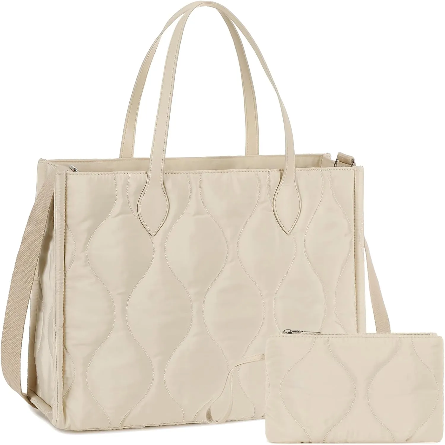 BTOOP Tote Bag for Women Work Teacher Tote Bag 15.6 inch Laptop Shoulder Bags Handbag Office Briefcase with Clutch Purse