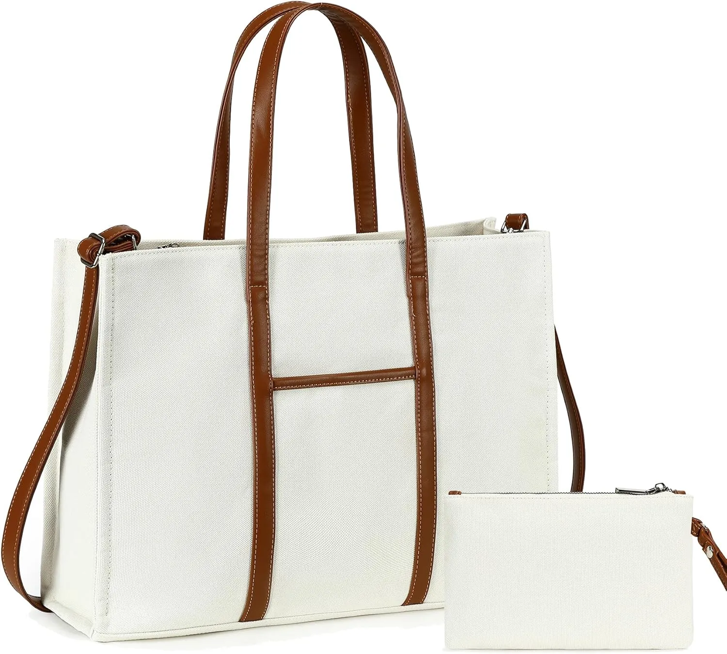 BTOOP Tote Bag for Women Work Teacher Tote Bag 15.6 inch Laptop Shoulder Bags Handbag Office Briefcase with Clutch Purse