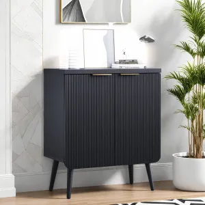 Buffet Cabinet with Storage, Multifunctional Storage Cabinet with 2 Doors, Sideboard Buffet Credenzas for Living Room, Entryway, Hallway, Black